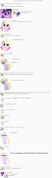 Size: 855x2923 | Tagged: safe, artist:dziadek1990, derpy hooves, dinky hooves, twilight sparkle, g4, body swap, conversation, cute, emote story, emotes, laughing, reddit, slice of life, teeth, text