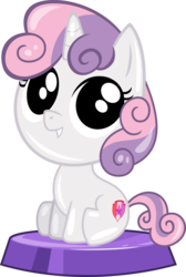 Size: 2175x3243 | Tagged: safe, artist:phucknuckl, budge studios, part of a set, sweetie belle, pony, shiba inu, unicorn, g4, my little pony pocket ponies, cutie mark, doge, female, filly, high res, ios game, looking at you, mare, simple background, the cmc's cutie marks, transparent background
