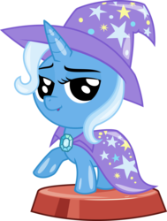 Size: 2528x3348 | Tagged: safe, artist:phucknuckl, budge studios, part of a set, trixie, pony, unicorn, g4, my little pony pocket ponies, cape, clothes, cute, diatrixes, female, hat, high res, ios game, looking at you, mare, simple background, transparent background