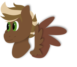 Size: 2258x1982 | Tagged: safe, artist:ponkus, oc, oc only, unnamed oc, pegasus, pony, bust, green eyes, lineless, male, minimalist, modern art, portrait, request, requested art, simple background, solo, spread wings, stallion, transparent background, two toned mane, two toned wings, wings