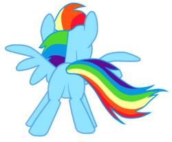Size: 900x740 | Tagged: safe, edit, edited screencap, screencap, rainbow dash, pony, g4, butt, featureless crotch, female, not a vector, plot, simple background, solo, transparent background