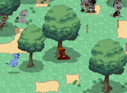 Size: 648x474 | Tagged: safe, oc, oc only, oc:garro, pony, pony town, game screencap, sitting, tree, under the tree