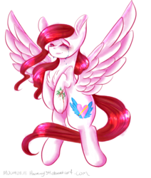 Size: 2968x3500 | Tagged: safe, artist:harmony134, oc, oc only, oc:harmony (harmony134), pegasus, pony, crying, eyes closed, female, high res, mare, simple background, solo, transparent background