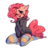 Size: 5209x5473 | Tagged: safe, artist:yukomaussi, pinkie pie, earth pony, anthro, unguligrade anthro, g4, absurd resolution, clothes, female, hoodie, one eye closed, simple background, smiling, socks, solo, stockings, striped socks, thigh highs, transparent background, wink