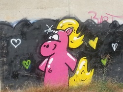 Size: 1264x948 | Tagged: safe, pony, unicorn, germany, graffiti