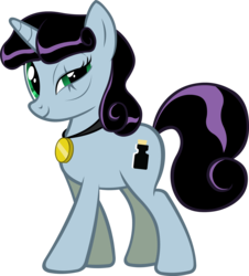 Size: 2716x3000 | Tagged: safe, artist:doctor-g, idw, professor inkwell, pony, unicorn, g4, spoiler:comic, spoiler:comicm08, disfigured, female, high res, idw showified, looking at you, mare, medal, positive body image, scar, simple background, solo, transparent background, vector