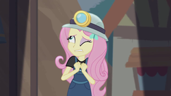 Size: 1280x720 | Tagged: safe, screencap, fluttershy, equestria girls, g4, my little pony equestria girls: better together, opening night, female, solo, spotlight