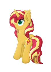 Size: 2500x3500 | Tagged: safe, artist:sol-r, sunset shimmer, pony, unicorn, g4, female, high res, mare, simple background, solo, transparent background, vector