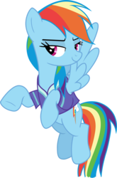 Size: 3781x5722 | Tagged: safe, artist:shutterflyeqd, rainbow dash, pony, g4, the end in friend, bedroom eyes, buckball uniform, clothes, female, flirting, flying, simple background, solo, transparent background, vector