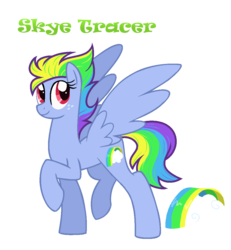 Size: 1000x1080 | Tagged: safe, artist:hazardous-andy, oc, oc only, oc:skye tracer, pegasus, pony, base used, female, freckles, mare, offspring, parent:rainbow dash, parent:soarin', parents:soarindash, raised hoof, simple background, solo, transparent background