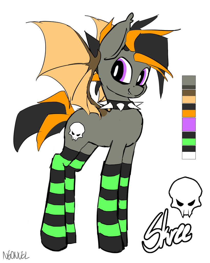 Safe Artist Neoncel Oc Oc Only Oc Skree Bat Pony Pony