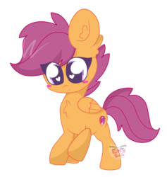 Size: 3000x3168 | Tagged: safe, artist:kittyrosie, scootaloo, pegasus, pony, g4, cute, cutealoo, female, heart eyes, high res, mare, simple background, solo, transparent background, wingding eyes