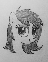 Size: 583x747 | Tagged: safe, artist:eatcarbs, oc, oc only, oc:filly anon, earth pony, pony, female, filly, solo, traditional art