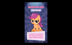 Size: 1280x800 | Tagged: safe, screencap, scootaloo, pony, g4, black bars, female, game screencap, letterboxing, pocket ponies, screenshots, solo