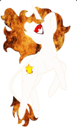 Size: 1024x1679 | Tagged: safe, artist:ether-akari, oc, oc only, oc:fire star, pony, unicorn, female, fire, simple background, solo, transparent background