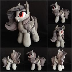 Size: 1000x1000 | Tagged: safe, artist:burgunzik, oc, oc:shadow fall, bat pony, pony, female, irl, mare, photo, plushie, solo