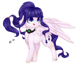 Size: 3650x3070 | Tagged: safe, artist:ether-akari, oc, oc only, oc:singstar shine, pegasus, pony, cute, ear piercing, earring, female, high res, jewelry, looking up, piercing, simple background, smiling, solo, transparent background