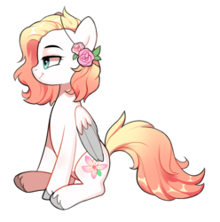 Size: 748x754 | Tagged: safe, artist:sevedie, oc, oc only, oc:ember (cinnamontee), pony, flower, simple background, solo, transparent background