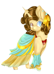 Size: 2017x2792 | Tagged: safe, artist:ether-akari, oc, oc only, oc:coffee cream, pony, unicorn, clothes, commission, cute, dress, female, gala dress, high res, simple background, solo, transparent background