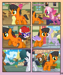 Size: 900x1080 | Tagged: safe, artist:lister-of-smeg, apple bloom, button mash, cheerilee, dinky hooves, rumble, twist, oc, oc:lazybug, oc:scavenger (lister-of-smeg), cockatrice, earth pony, pony, comic:crystal heart attack, g4, colt, comic, male