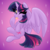 Size: 1900x1900 | Tagged: safe, artist:jen-neigh, twilight sparkle, alicorn, pony, g4, :p, female, one eye closed, silly, solo, sparkles, tongue out, twilight sparkle (alicorn), wink