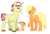 Size: 1150x771 | Tagged: safe, artist:rosienature123, applejack, flim, g4, base used, family, female, male, offspring, parent:applejack, parent:flim, parents:flimjack, ship:flimjack, shipping, simple background, straight, transparent background