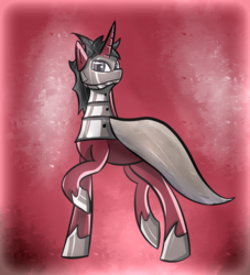 Size: 2907x3200 | Tagged: safe, artist:quefortia, oc, oc only, pony, unicorn, armor, art trade, cape, clothes, digital art, high res, male, solo, stallion