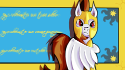 Size: 2560x1440 | Tagged: safe, artist:fedairkid, oc, oc only, pegasus, pony, female, guard, mare, writing