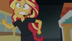 Size: 1280x720 | Tagged: safe, screencap, sunset shimmer, equestria girls, g4, my little pony equestria girls: better together, opening night, opening night: sunset shimmer, female, solo