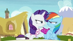 Size: 1920x1080 | Tagged: safe, screencap, rainbow dash, rarity, pony, g4, the end in friend, boots, glitter boots, shoes