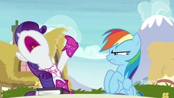 Size: 1920x1080 | Tagged: safe, screencap, rainbow dash, rarity, pony, g4, the end in friend, boots, glitter boots, shoes