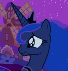 Size: 289x303 | Tagged: safe, screencap, princess luna, alicorn, pony, g4, luna eclipsed, animated, cropped, cute, eye shimmer, female, frown, lunabetes, mare, night, sad, sadorable, sparkles