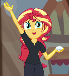 Size: 587x642 | Tagged: safe, screencap, sunset shimmer, equestria girls, equestria girls series, g4, opening night, cropped, diamond, director shimmer, female, opening night: sunset shimmer, solo