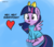 Size: 1396x1187 | Tagged: safe, artist:artiks, twilight sparkle, alicorn, pony, g4, atg 2018, clothes, dialogue, female, floating heart, heart, newbie artist training grounds, redraw, solo, sweater, twilight sparkle (alicorn), wondercolts uniform