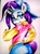 Size: 2980x3981 | Tagged: safe, artist:nolyanimeid, rarity, unicorn, anthro, friendship university, g4, backwards ballcap, baseball cap, cap, clothes, female, hat, high res, plainity, simple background, solo, traditional art, white background