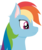 Size: 2500x3000 | Tagged: safe, artist:alltimemine, rainbow dash, pegasus, pony, g4, bust, ear fluff, female, high res, lineless, mare, portrait, profile, simple background, solo, transparent background