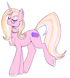 Size: 811x900 | Tagged: safe, artist:lulubell, oc, oc only, oc:bubblegum, pony, simple background, snooty, solo, transparent background