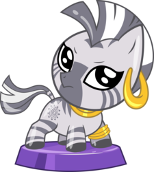 Size: 2832x3142 | Tagged: safe, artist:phucknuckl, budge studios, zecora, pony, zebra, g4, my little pony pocket ponies, female, high res, inkscape, looking at you, mare, simple background, solo, transparent background, vector
