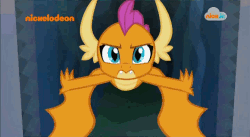 Size: 720x394 | Tagged: safe, screencap, smolder, dragon, g4, what lies beneath, animated, dragoness, female, fire, fire breath, nickelodeon, snorting, solo