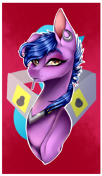 Size: 636x1093 | Tagged: safe, artist:symphstudio, oc, oc only, oc:bassphone, earth pony, pony, bust, female, mare, portrait, solo