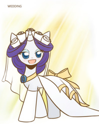 Size: 860x1080 | Tagged: safe, artist:howxu, rarity, pony, g4, clothes, cropped, dress, female, mare, solo, wedding dress