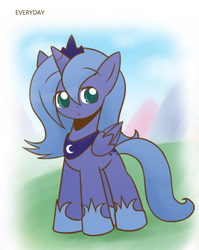 Size: 860x1080 | Tagged: safe, artist:howxu, princess luna, alicorn, pony, g4, cropped, cute, female, looking at you, mare, solo