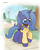 Size: 860x1080 | Tagged: safe, artist:howxu, princess luna, alicorn, pony, g4, clothes, cropped, cute, female, hoodie, lunabetes, mare, solo