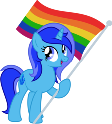 Size: 4000x4447 | Tagged: safe, artist:fuzzybrushy, oc, oc only, oc:spacelight, pony, unicorn, female, flag, gay pride, gay pride flag, lgbt, mare, pride, pride flag, simple background, solo, transparent background, vector