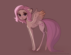 Size: 1951x1513 | Tagged: safe, artist:sarkarozka, fluttershy, pony, g4, blushing, butterscotch, floppy ears, looking at you, male, rule 63, simple background, solo