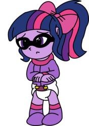Size: 1781x2524 | Tagged: safe, artist:crystal2riolu, artist:northern haste, edit, sci-twi, twilight sparkle, equestria girls, g4, baby, bow, cute, diaper, female, simple background, solo, transparent background, twiabetes, younger