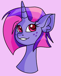 Size: 672x834 | Tagged: safe, artist:smirk, oc, oc only, oc:eris, oc:eris sky, pony, unicorn, bust, ms paint