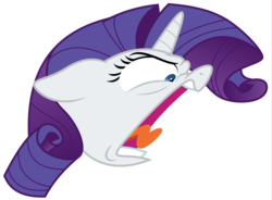 Size: 4096x3011 | Tagged: safe, artist:amarthgul, rarity, pony, unicorn, friendship university, g4, my little pony: friendship is magic, .ai available, .svg available, angry rarity, bust, exploitable meme, faic, female, high res, mad as hell, mare, meme, portrait, shouting rarity, simple background, solo, tongue out, transparent background, vector, yelling