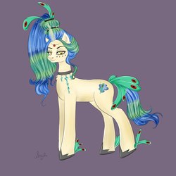 Size: 1500x1500 | Tagged: safe, artist:vecherok, oc, oc only, pony, unicorn, female, mare, signature, simple background, smiling, solo