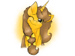 Size: 2048x1536 | Tagged: safe, artist:melonseed11, oc, oc only, pony, unicorn, bow, bust, female, mare, one eye closed, portrait, simple background, solo, transparent background, wink